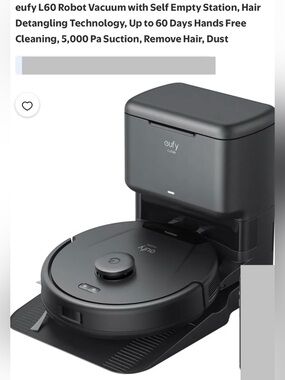 Eufy L60 Robot Vacuum with Self-Emptying Base